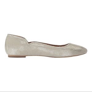 Corso Como Ballet Flat Leather Callie Silver Metallic Size 9